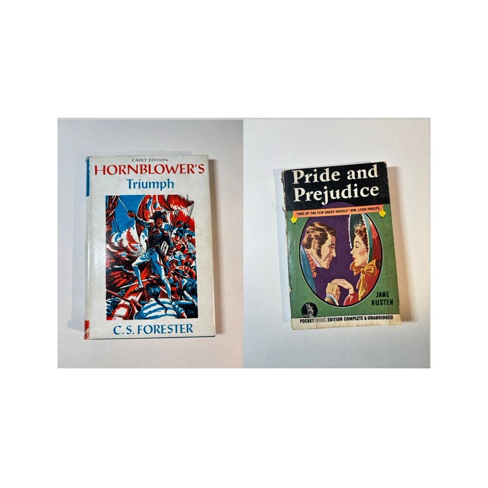 2 Vintage Books: Pride & Prejudice and Hornblower's Triumph GOOD